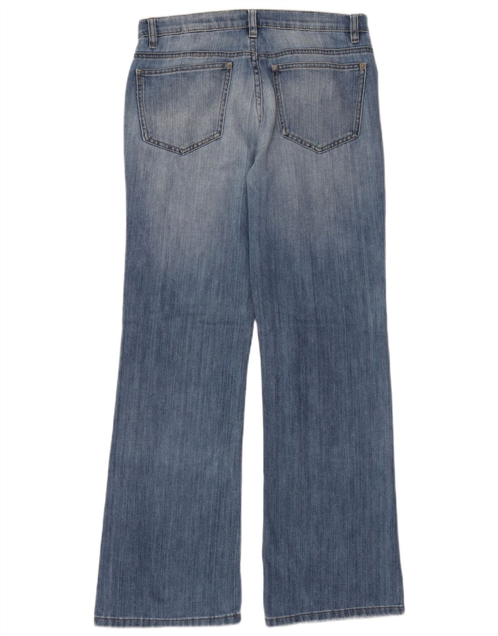 Calça jeans feminina Dkny Soho Flared W32 L32 azul algodão