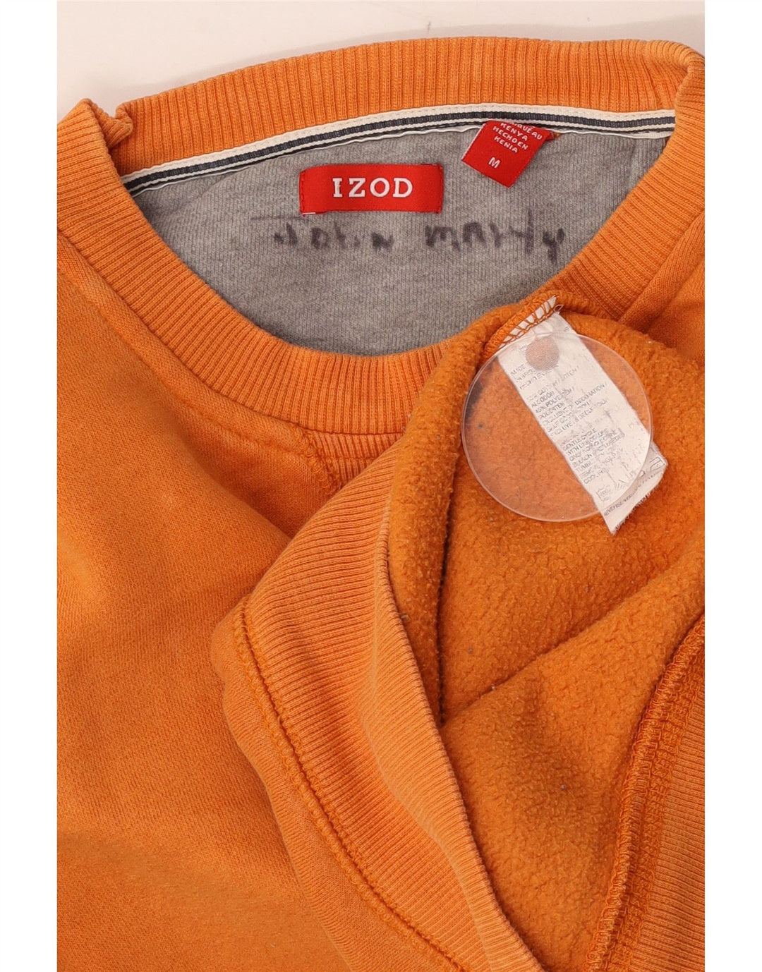Izod moletom masculino jumper médio algodão laranja