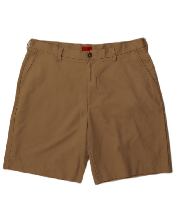 Izod Mens Chino Shorts W38 XL Poliéster Bege
