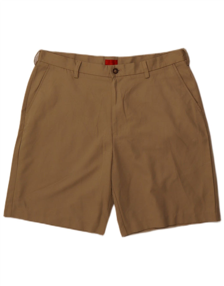Izod Mens Chino Shorts W38 XL Poliéster Bege