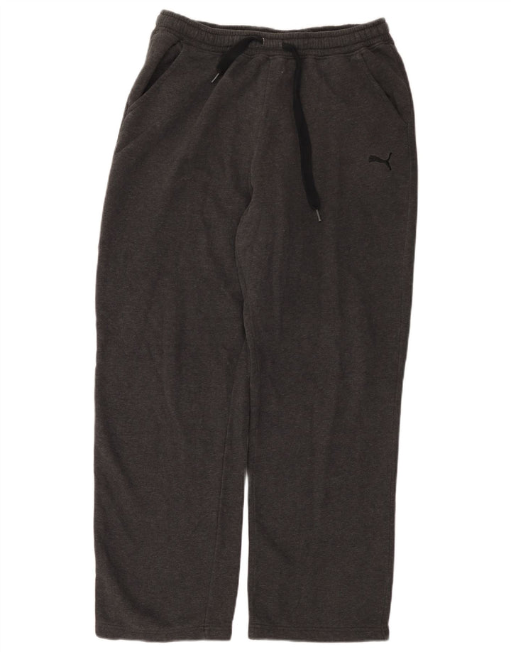 Calça de treino masculina Puma algodão cinza médio