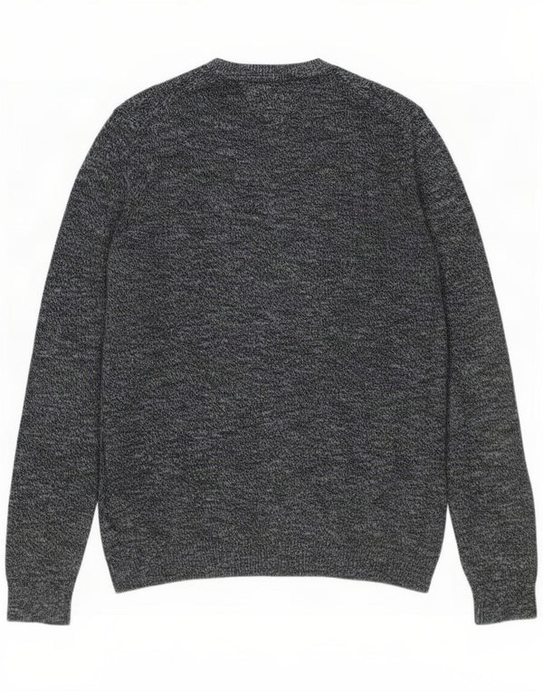 Tommy Hilfiger Mens Crew Neck Jumper Sweater Large Grey Flecked Cotton