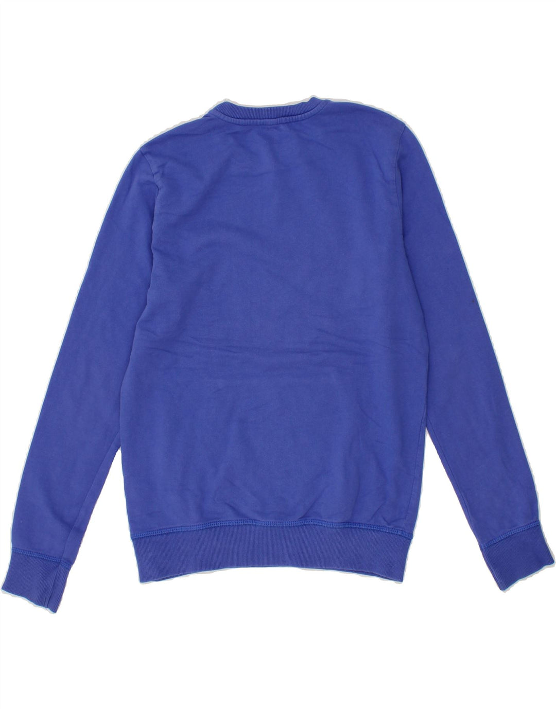 BENETTON Boys Graphic Sweatshirt Jumper 11-12 Years 2XL Blue Cotton Vintage Benetton and Second-Hand Benetton from Messina Hembry 