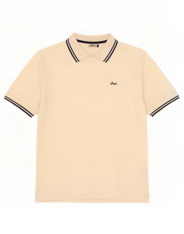 Camisa polo masculina Asics 2XL algodão bege