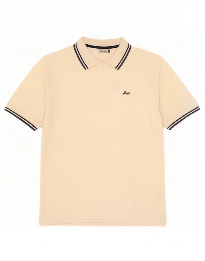 Camisa polo masculina Asics 2XL algodão bege
