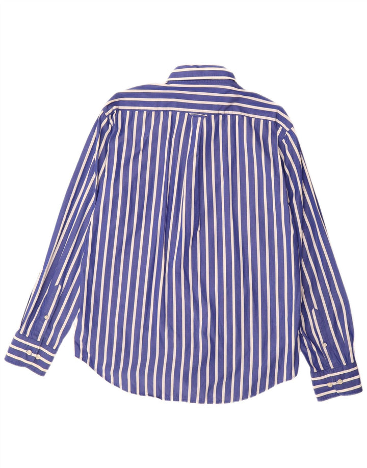 Camisa masculina GANT E-Z Fit grande algodão listrado azul