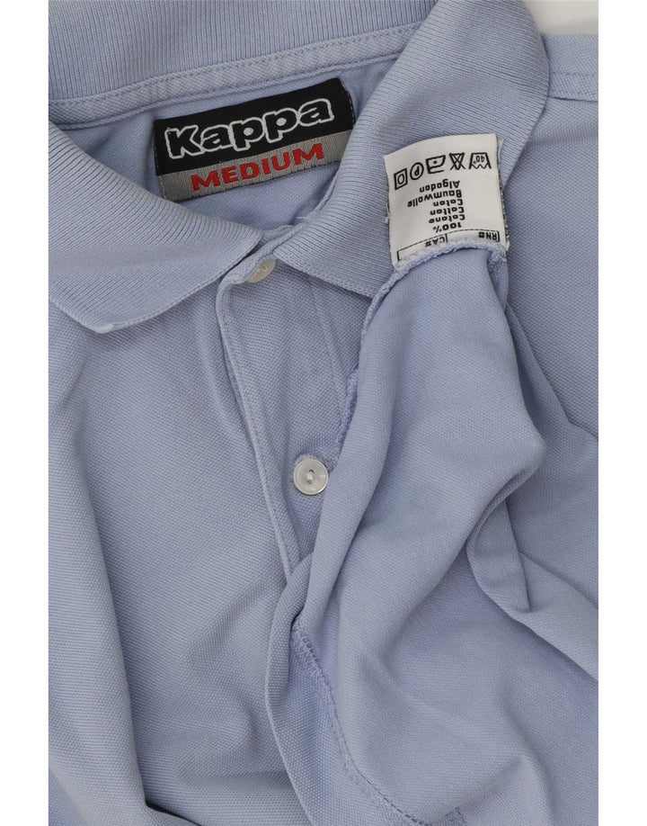 Camisa polo masculina Kappa algodão azul médio