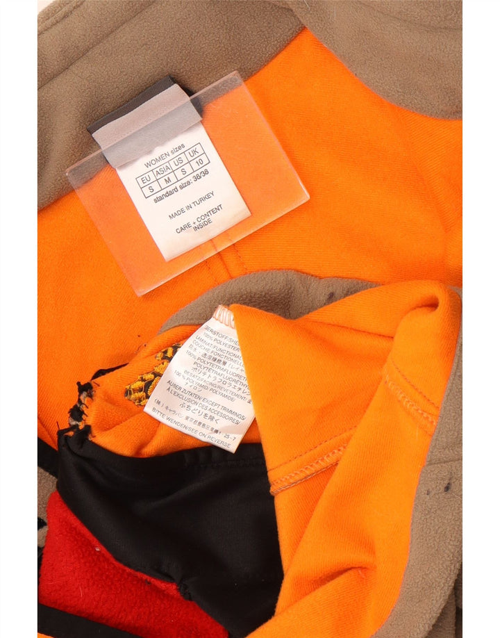 Jaqueta de lã feminina JACK WOLFSKIN UK 10 poliéster colorblock marrom pequeno