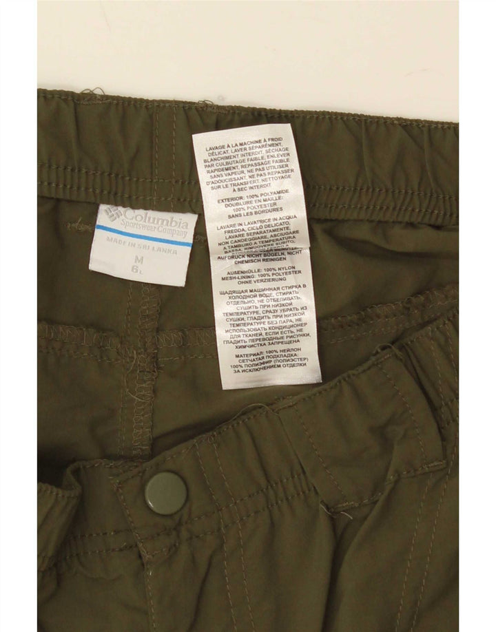 Columbia Mens Cargo Shorts Médio W32 Verde Poliéster