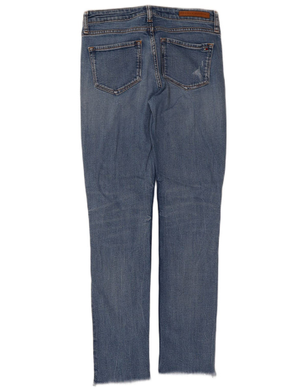 Jeans retos femininos Tommy Hilfiger Rome Distressed W26 L27 algodão azul