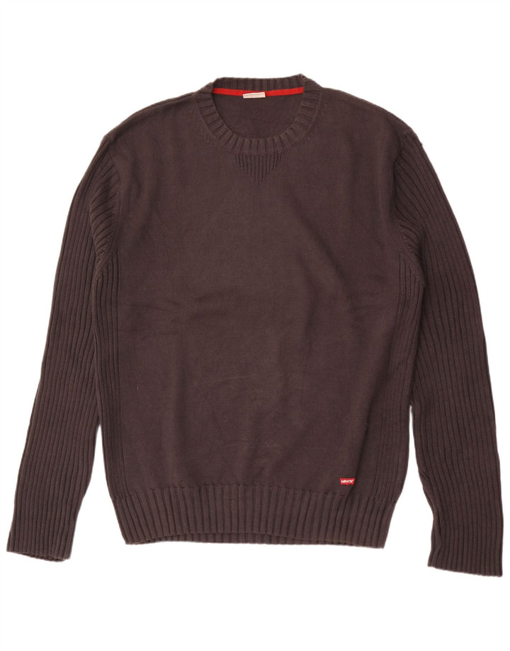 Suéter masculino Levi's com gola redonda 2XL algodão preto
