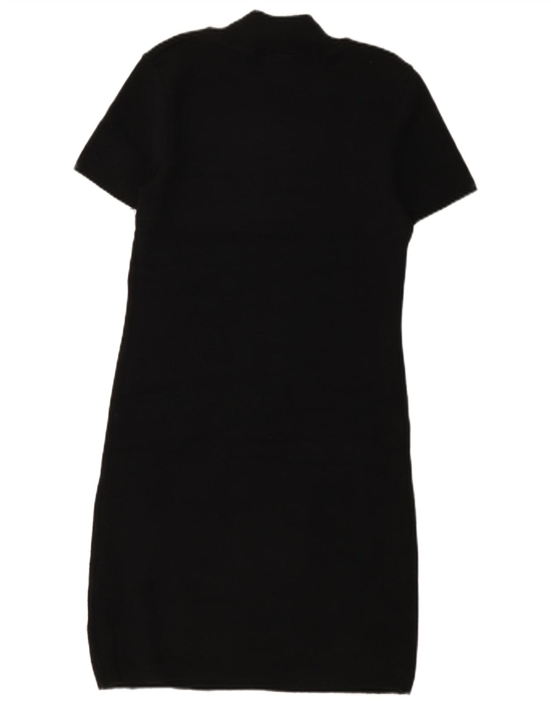 Vestido camiseta feminino Zara Reino Unido 14 grande poliéster preto