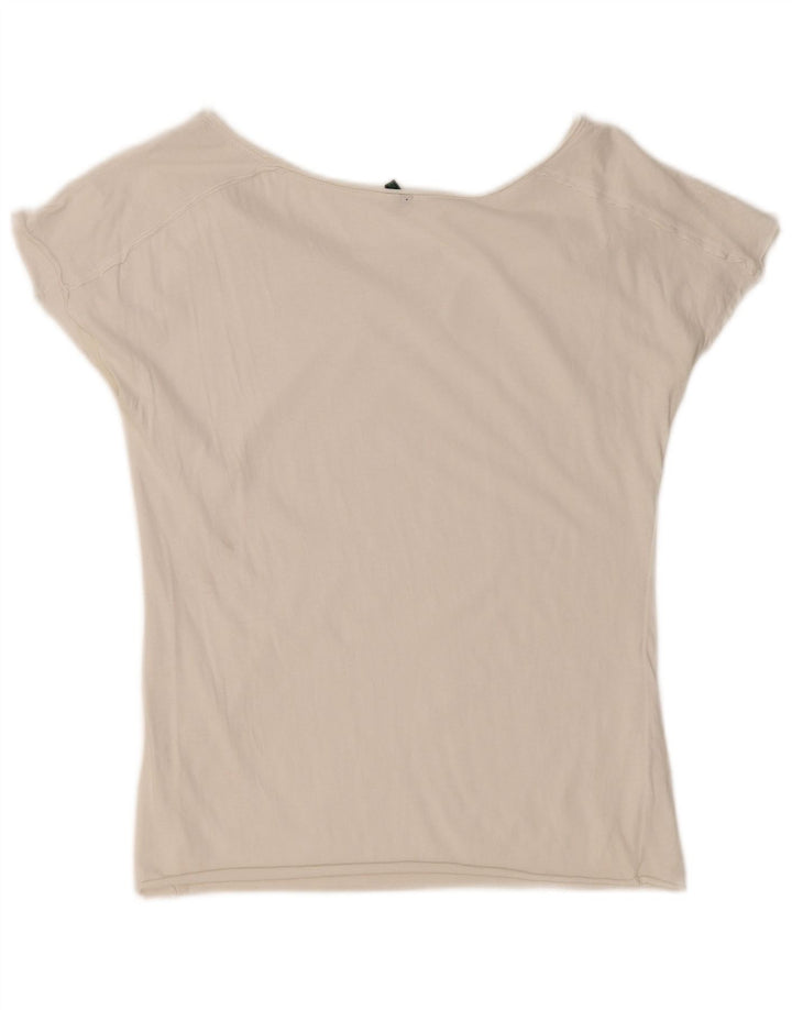 Camiseta feminina BENETTON UK 12 médio branco