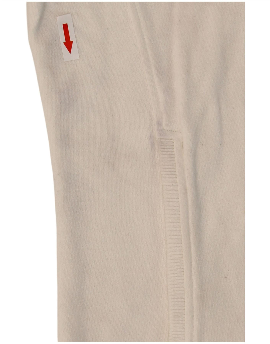 Suéter feminino Champion com gola e zíper UK 14 algodão branco médio