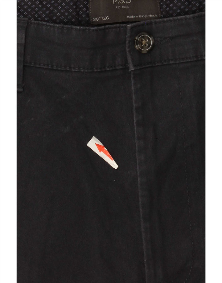Shorts Chino Masculino Marks & Spencer W38 XL Azul Marinho Algodão