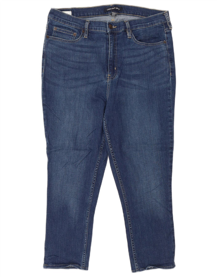 Calça jeans feminina CALVIN KLEIN W32 L22 azul algodão