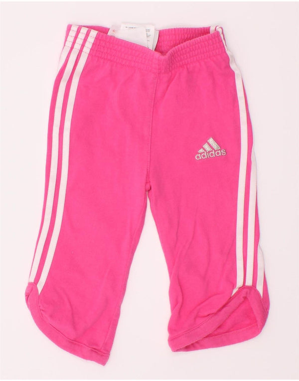 Calças de treino Capri para meninas Adidas 3-6 meses algodão rosa