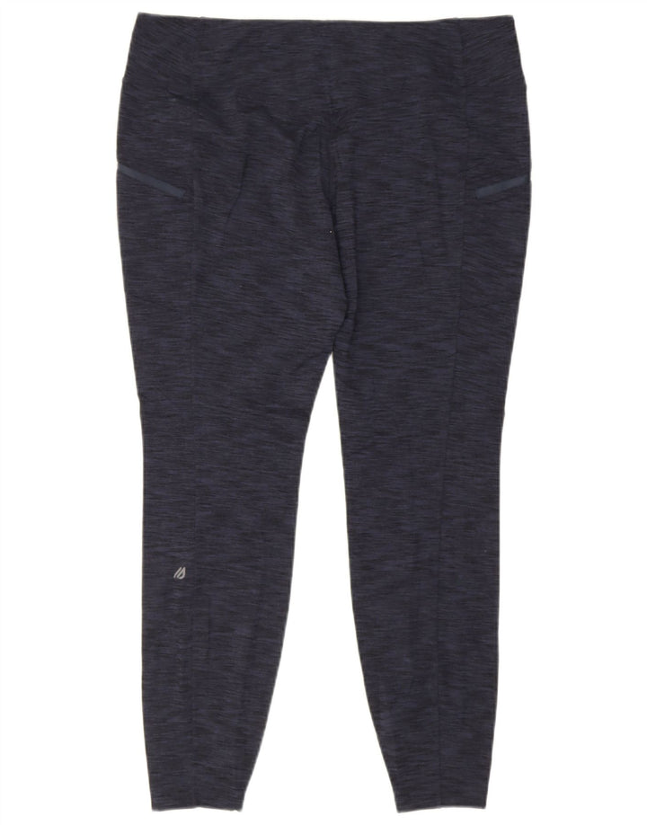 Leggings femininos Eddie Bauer UK 18 XL azul marinho manchado