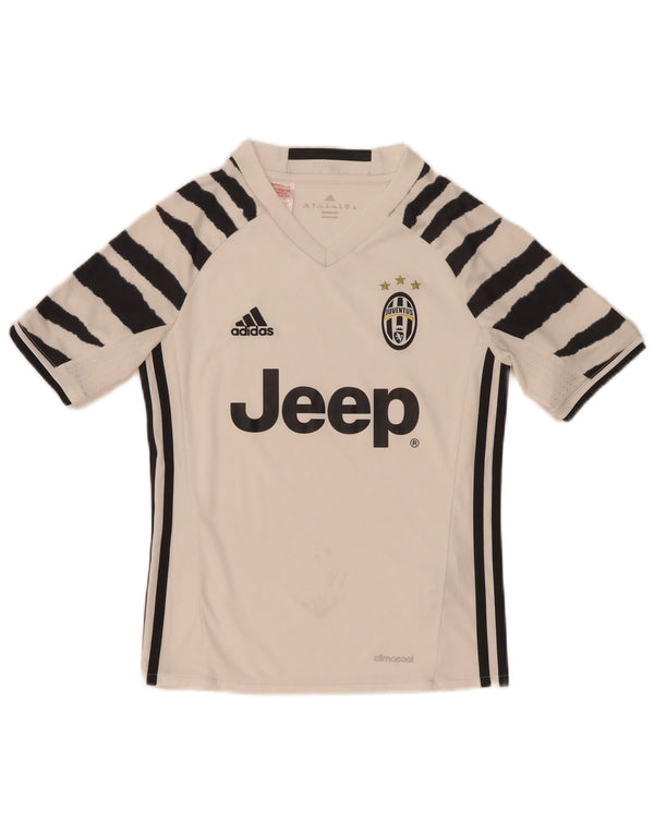 Camiseta Adidas Boys Juventus Graphic Top 9-10 Anos Listrado Branco Poliéster