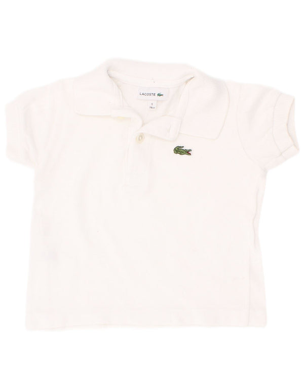Polo Lacoste Baby Boys 9-12 Meses Algodão Branco