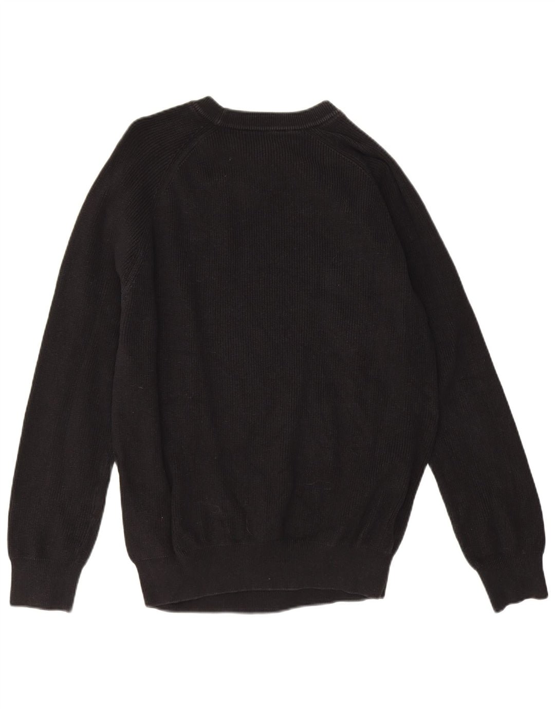Zara Suéter masculino com gola canoa grande algodão preto