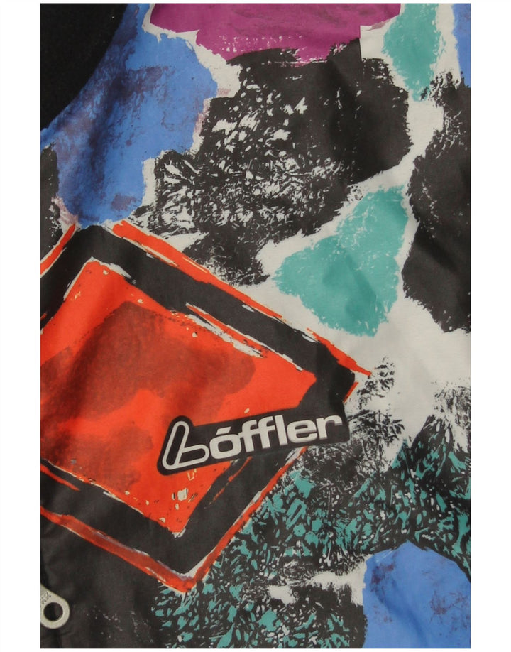Loffler Mens Fleece Jacket UK 38 Médio Preto Geométrico
