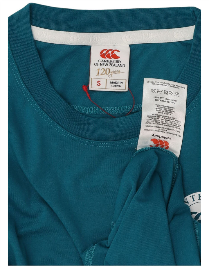Camiseta masculina CANTERBURY top pequeno algodão azul