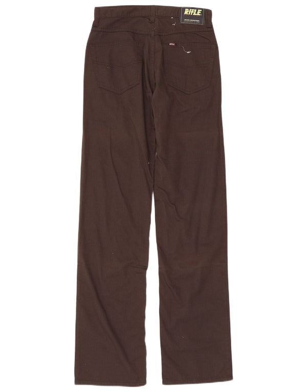 Calça casual reta masculina Rifle W28 L34 algodão marrom