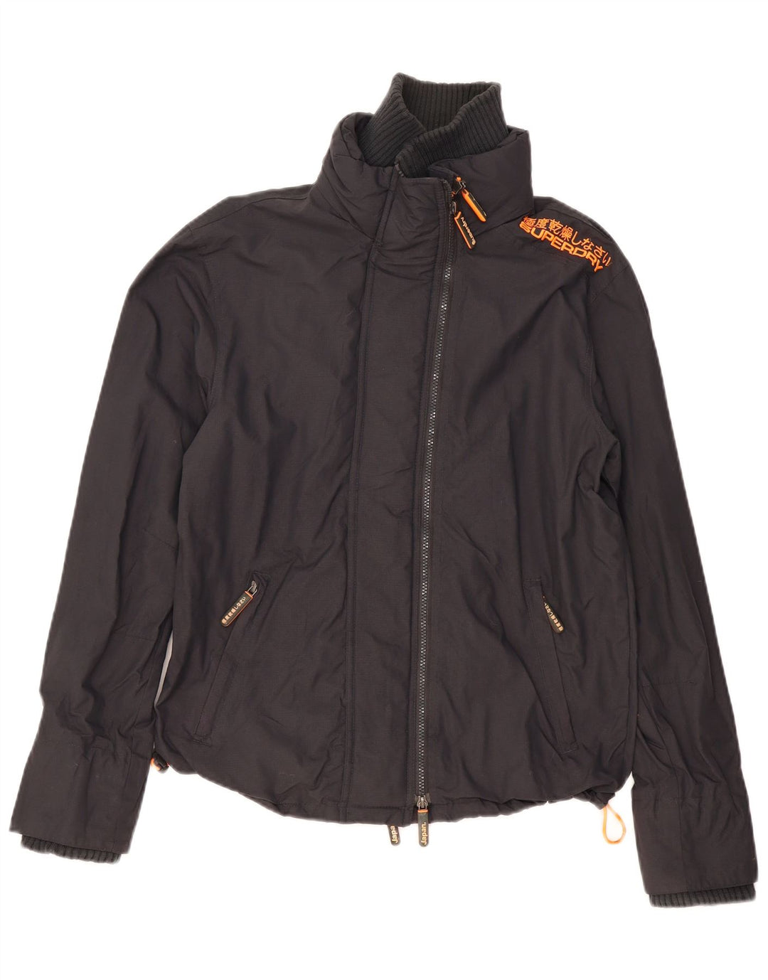 Jaqueta corta-vento feminina Superdry UK 14 poliéster preto médio