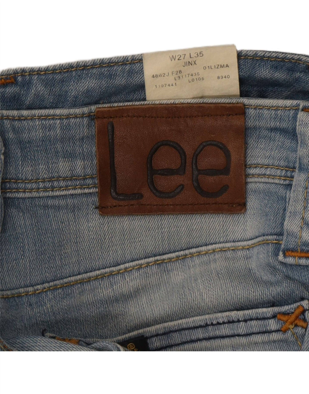 LEE Womens Jinx Straight Jeans W27 L30 Azul Algodão