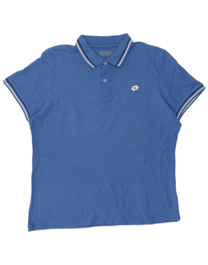 Camisa polo masculina Lotto grande azul
