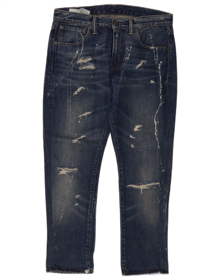 Calça jeans feminina Levi's 527 Distressed Slim W32 L28 azul algodão