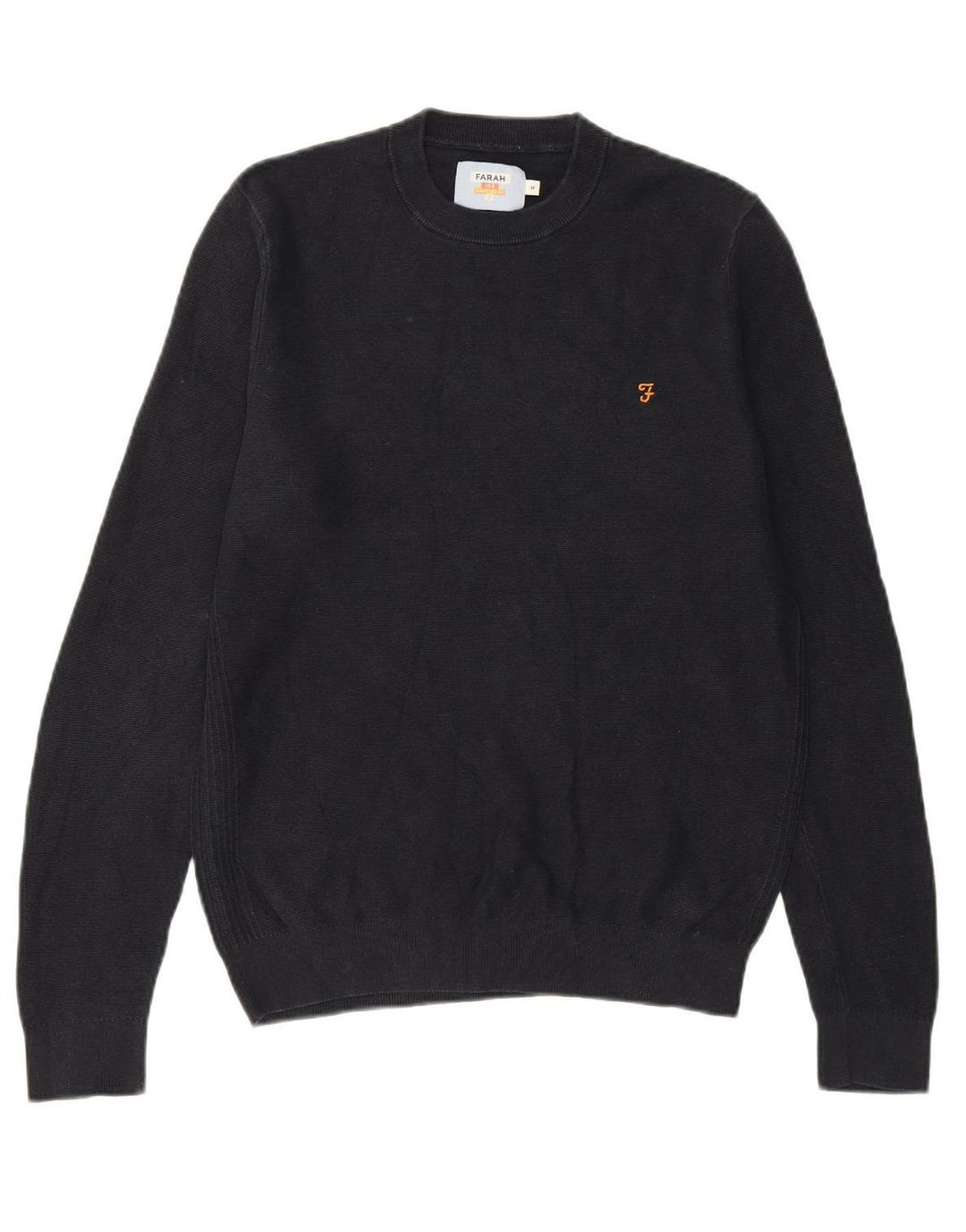 Suéter masculino Farah com gola redonda, azul marinho médio
