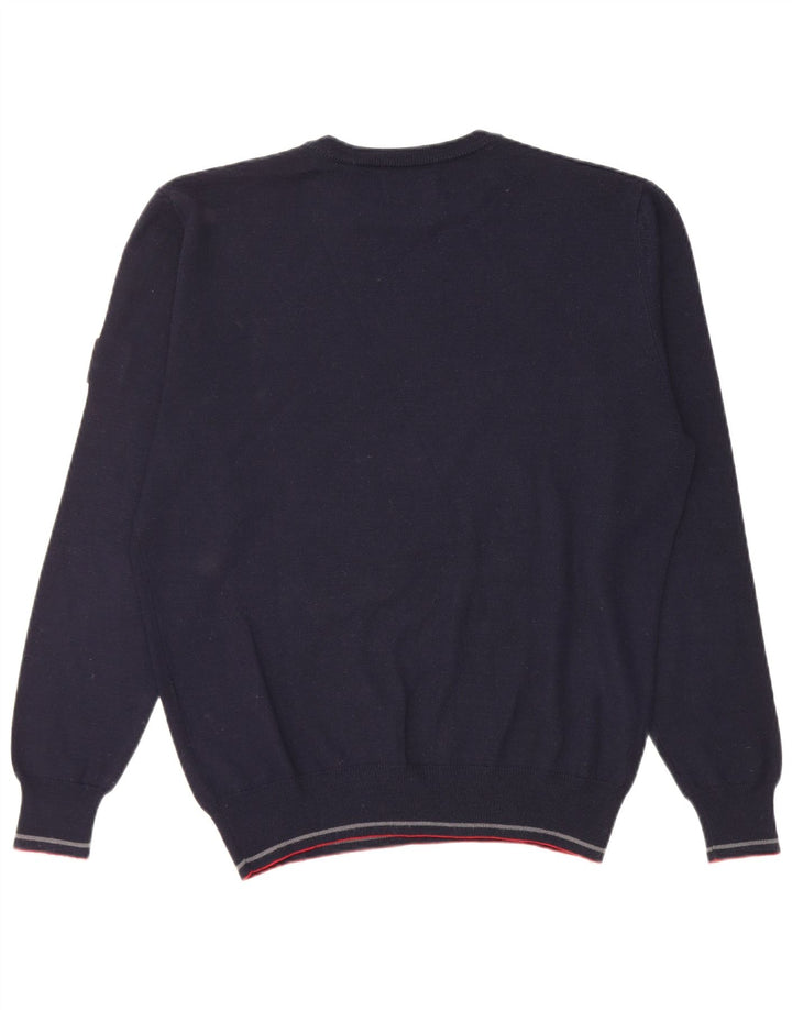 Suéter masculino Refrigiwear de ajuste regular com gola redonda pequeno azul marinho