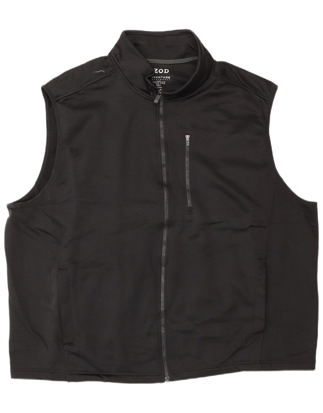 Izod Mens Sem Mangas Jaqueta Top 3XL Poliéster Preto