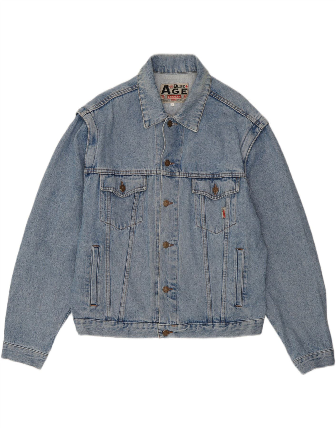 Jaqueta jeans masculina Carrera UK 40 grande algodão azul