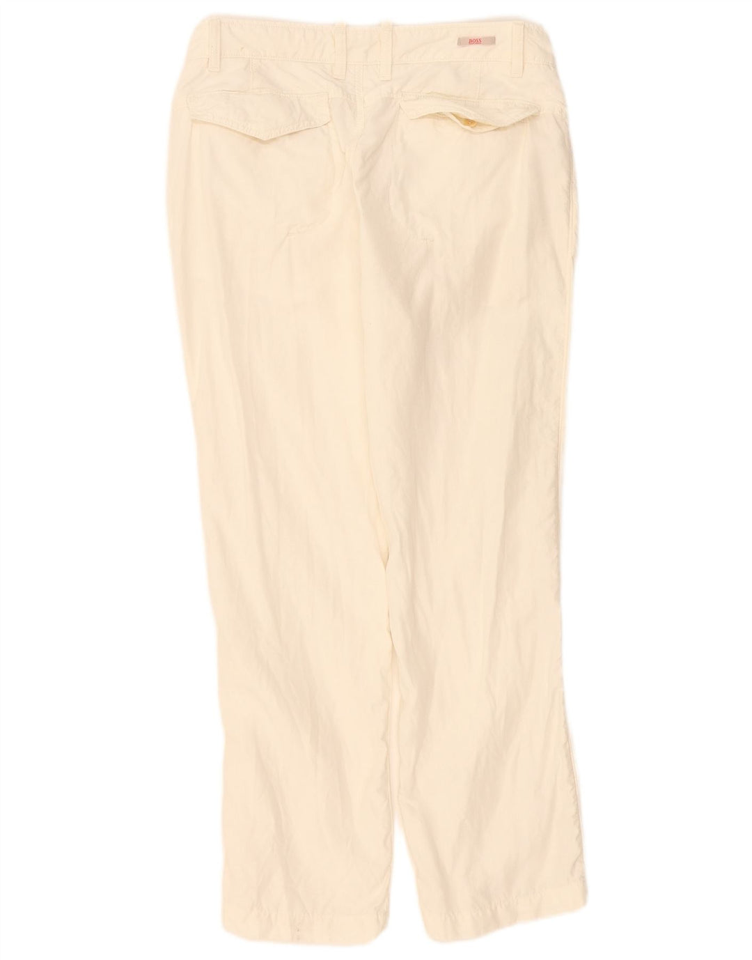 Calça casual feminina Hugo Boss de ajuste regular W34 L29 bege