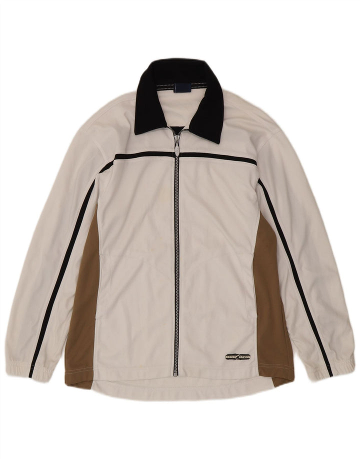 Asics Mens Tracksuit Top Jacket Médio Branco Colourblock Poliéster