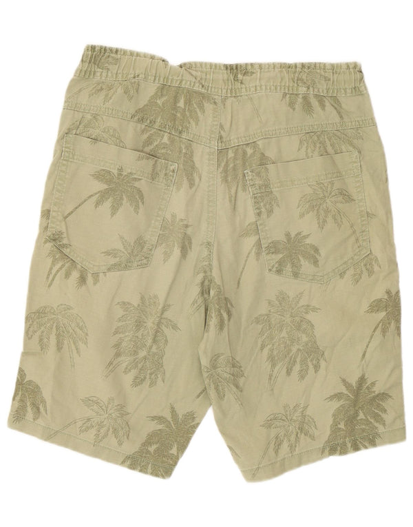Benetton Girls Hawaiian Chino Shorts 13-14 Years XL W26 Green Floral