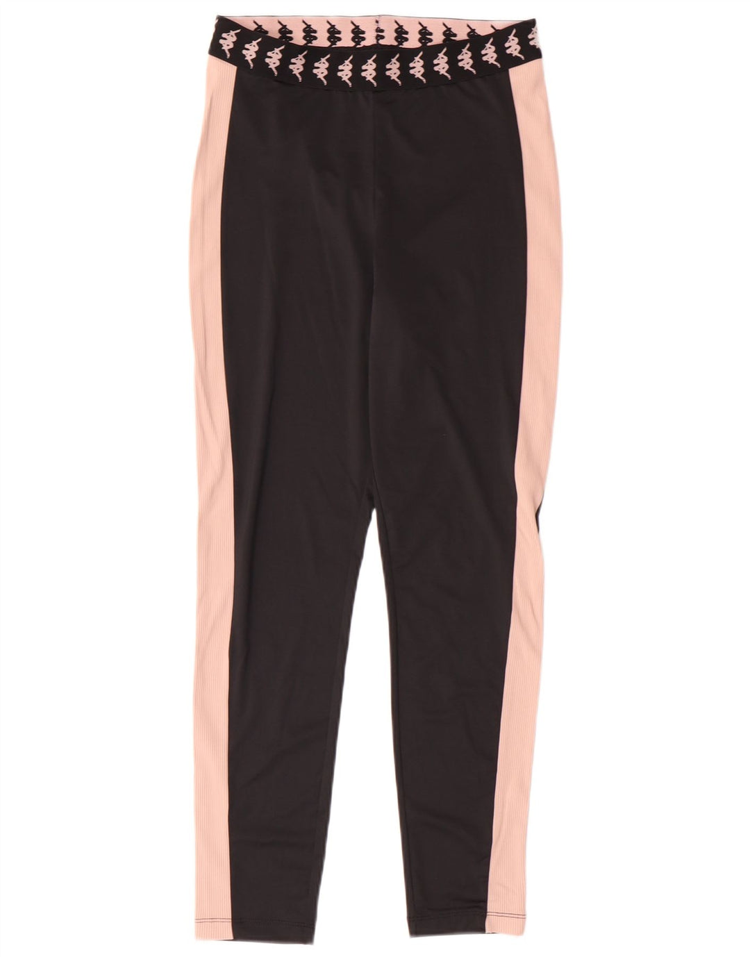 Kappa Womens Tezenis Graphic Leggings UK 8 Small Black Colourblock
