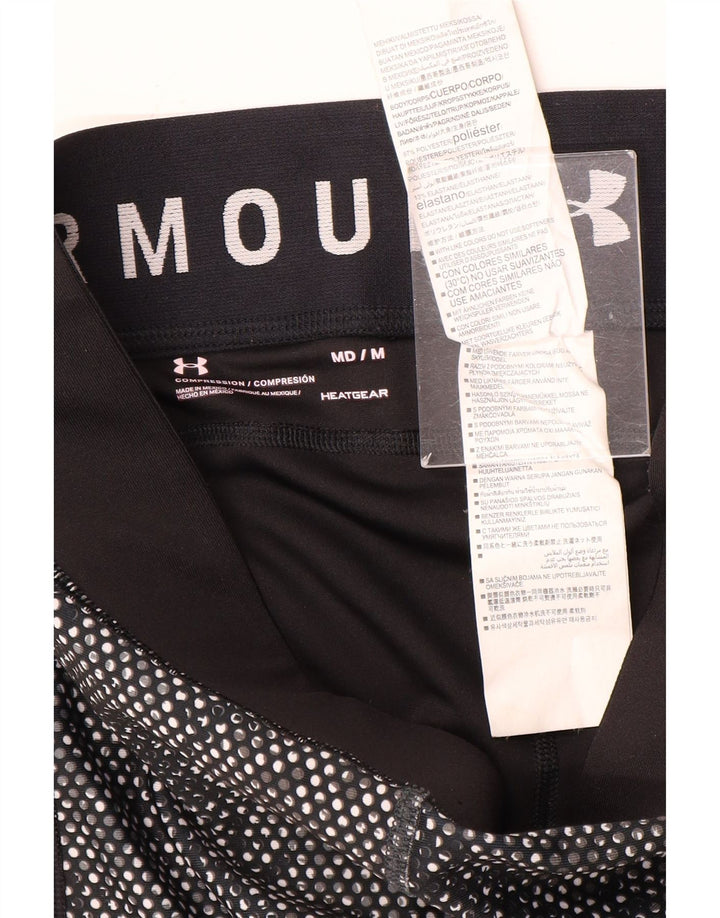 Under Armour Womens Heat Gear Leggings UK 14 Médio Preto Poliéster