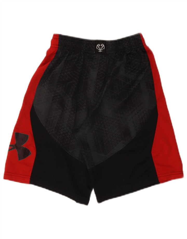 Shorts esportivos UNDER ARMOUR Boys Heat Gear 9-10 anos médio preto geométrico