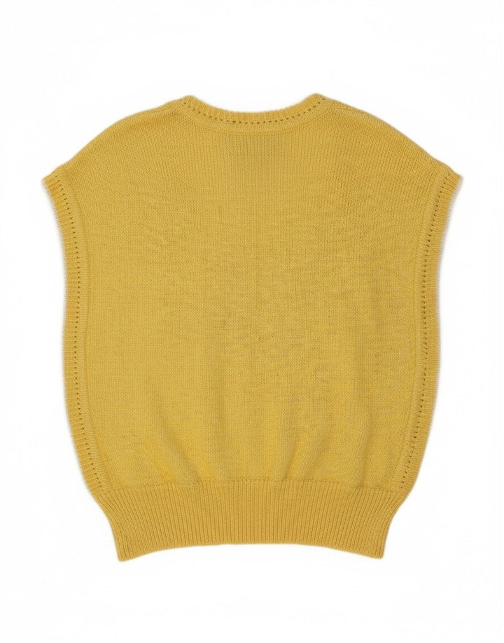 MACHO Colete Feminino Regata EU 38 Algodão Amarelo Médio