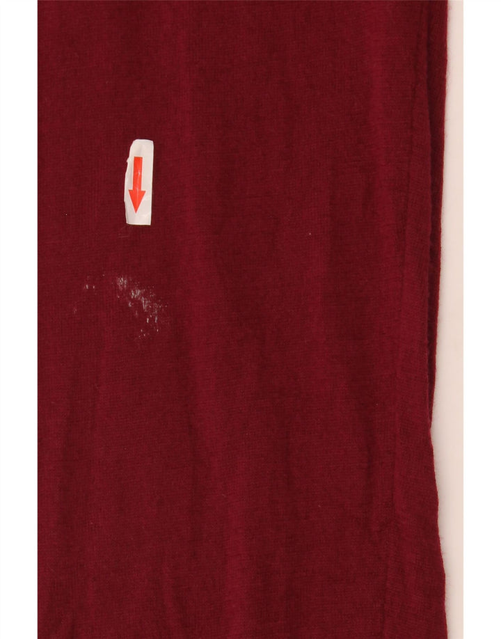 MARKS & SPENCER Suéter masculino com decote em V 2XL lã Merino vermelha