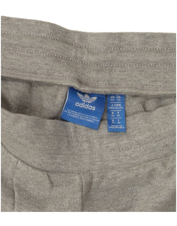 Calças de treino masculinas ADIDAS XL cinza colorblock algodão