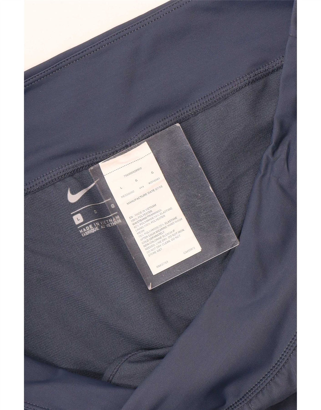 Shorts esportivos femininos Nike UK 16 grande poliéster azul marinho
