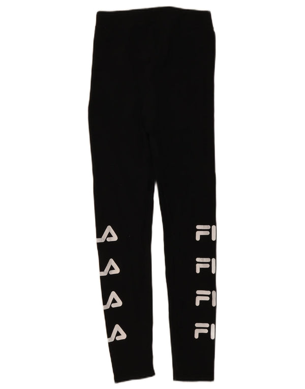 Leggings Fila Graphic Feminino UK 4 XS Algodão Preto