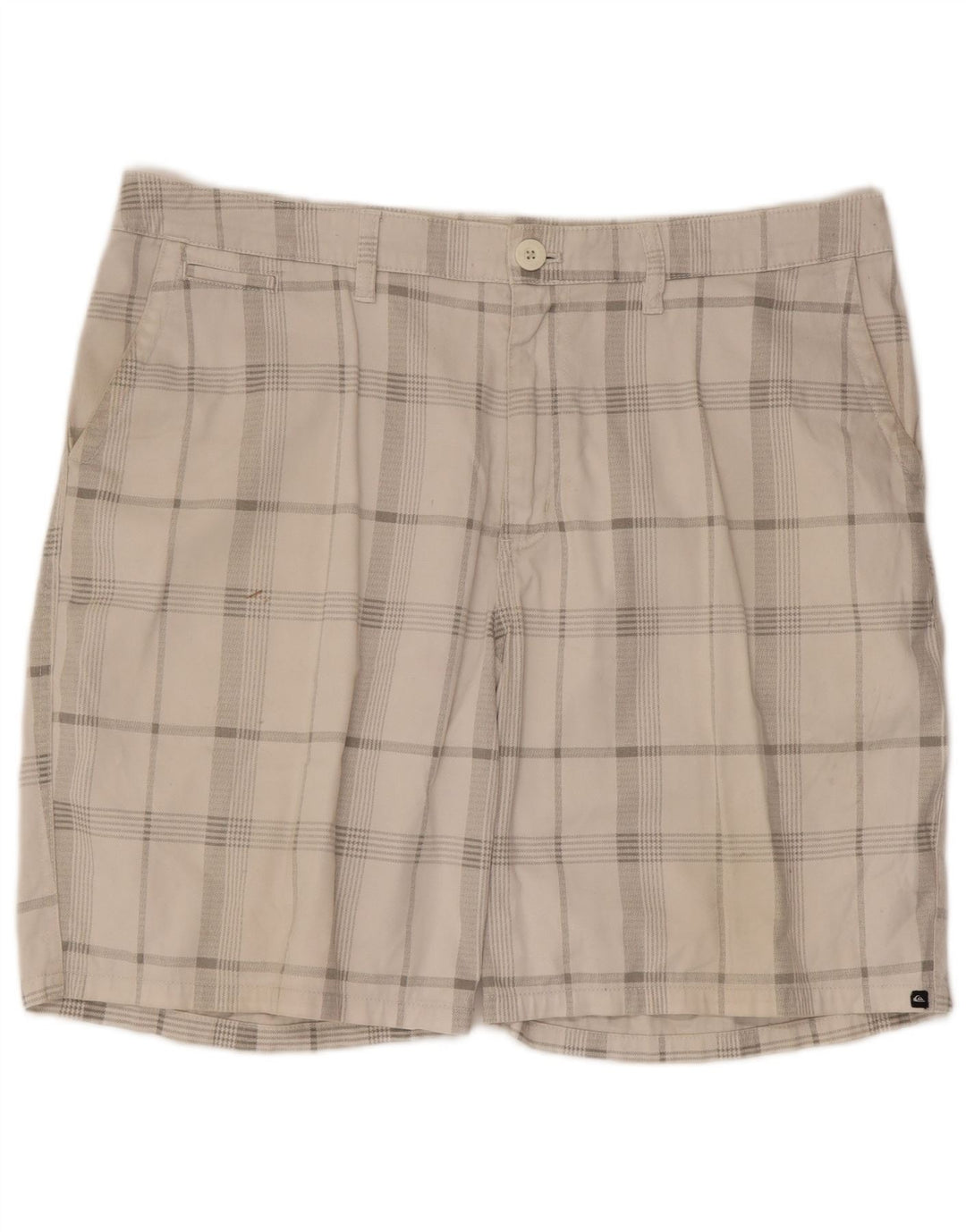 Shorts Chino Masculino QUIKSILVER W38 XL Algodão Xadrez Branco