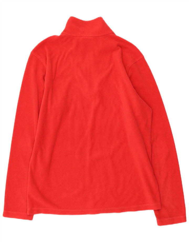 Suéter masculino de lã com zíper e gola DIADORA grande poliéster vermelho
