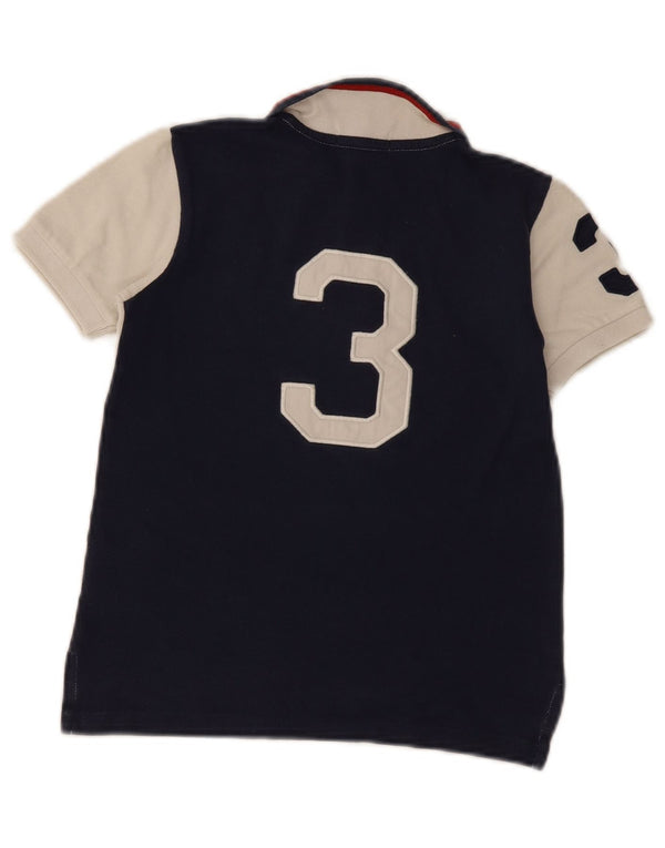 Polo Ralph Lauren Camisa masculina de manga curta 5-6 anos branco colorblock